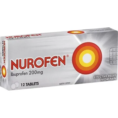 $7.99 • Buy Nurofen 12 Tablets Ibuprofen 200 Mg Temporary Pain/Inflammation Relief Headache
