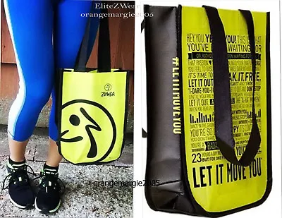 $14.99 • Buy  ZUMBA 2 Tote Bags 9 X 12 X 4  Travel/Cosmetic~Gym/Shoe Bag~Lunch Fr.Convention 