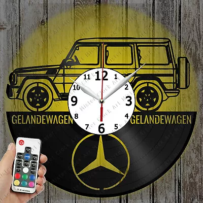 LED Clock Mercedes-Benz G-Class Record Clock Art Decor Original Gift 7157 • $39.48