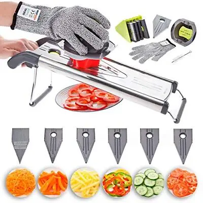 IDEAL Pro V Slicer Mandolin 6 In 1 V Blade Vegetable Cutter Shredder Grater • £38.99