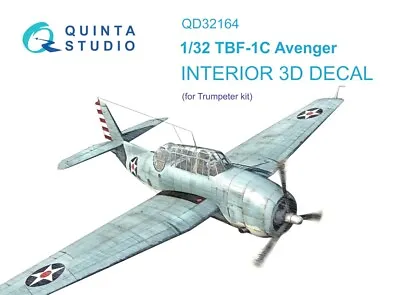 1/32 Quinta 3D Interior Decal #32164 TBF-1C Avenger For Trumpeter Kit • $54.99