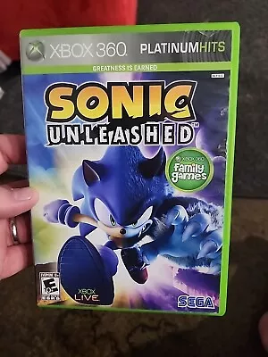 Sonic Unleashed Platinum Hits (Microsoft Xbox 360 2008) Complete Works CIB  • $14.75