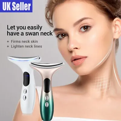 LED Microcurrent Skin Tightening Lifting Device Face Neck Facial Beauty Machine • £12.60