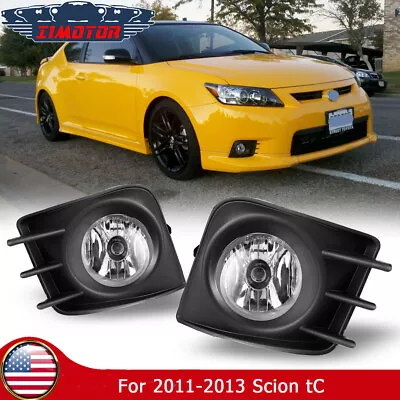 Pair Fog Lights For 2011 2012 2013 Scion TC Clear Driving Bumper Lamps W/Wiring • $43.99