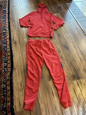 VTG Jordan Air Jumpman Sweatsuit Red Tracksuit Hoodie Men Small • $129.99