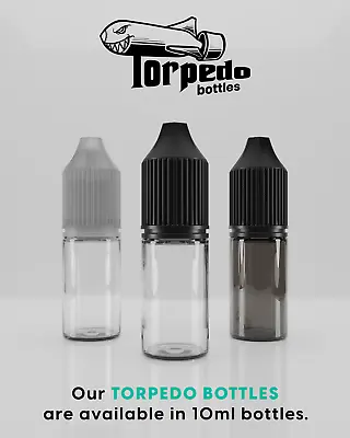 Torpedo 10ml Refillable Empty PET Bottle Container For Liquid Oil Tamper Evident • £144.99