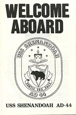 USS Shenandoah AD-44 US Navy Ships Guest Information Welcome Aboard Brochure • $6.50