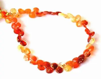 1 Line Gem Quality Natural Mexican Fire Opal Beads Heart 5 - 6 Mm 8  #d054 • $39