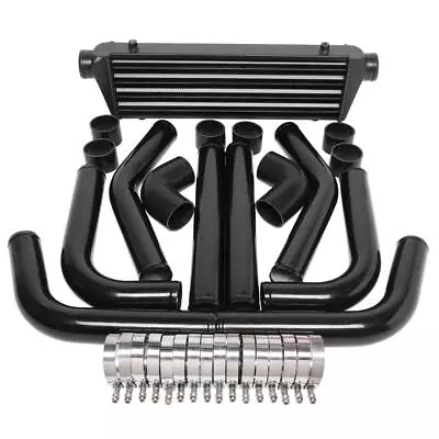 Universal 28 X7 X2.5  Aluminum Turbo Intercooler Black Kit Coupler • $133.93