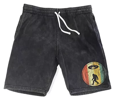 $23.99 • Buy Men's Bigfoot UFO F22 Fleece Shorts Sweatpants Jogger Sasquatch Big Foot Alien