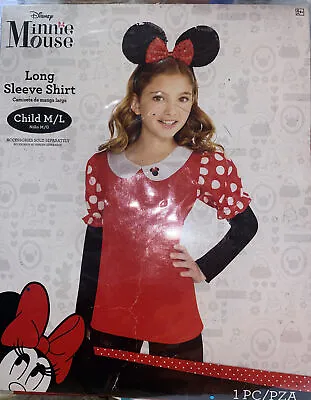 Disney Minnie Mouse Long Sleeve Top Halloween Costume Accessory Child M/L • $15