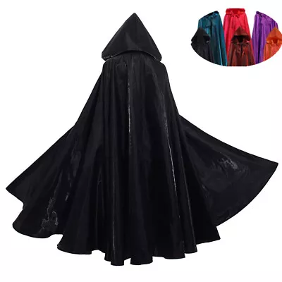 Gothic Cloak Medieval Hooded Cloak Wizard Cape Long Robe Renaissance Victorian • $39.99