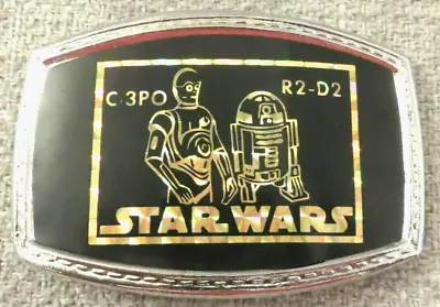 NOS - Vintage 1970s STAR WARS C-3P0 & R2-D2 Belt Buckle - Not Pacifica C3PO R2D2 • $30