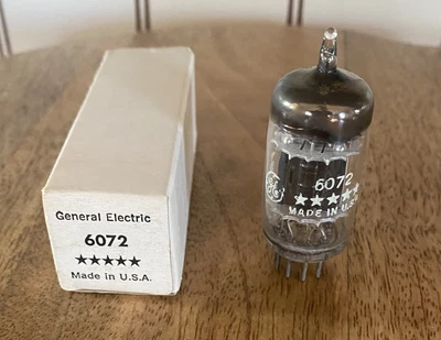 $125 • Buy NOS GE 6072A 5 Star Black Plate Triple Mica Vacuum Tube NIB