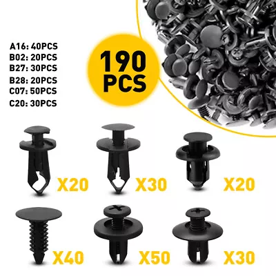 190pcs Car Body Push Retainer Pin Rivet Trim Plastic Clips Panel Moulding Kit AU • $25.99