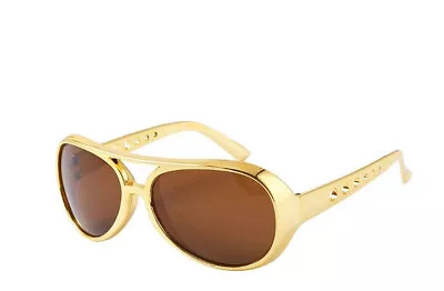 Elvis Presley Glasses Gold Eyewear Sunglasses Adult Unisex Party • $15.29