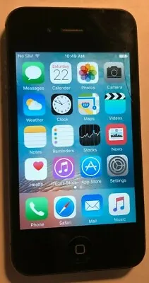 Apple IPhone 4 Black (ATT) A1332 8GB  (GSM+CDMA) Very Good Used IOS 7.0.6 7.1 • $29.88