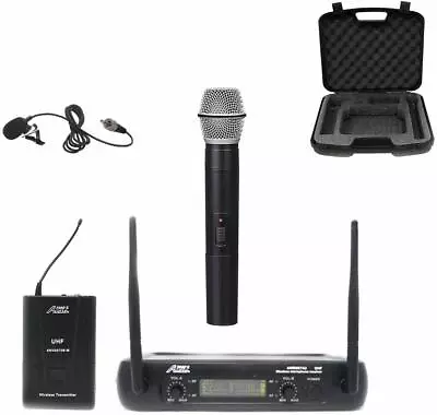 Audio2000'S AWM6074UL 2-Ch Wireless Microphones One Handheld + One Lavalier -MR • $65.99