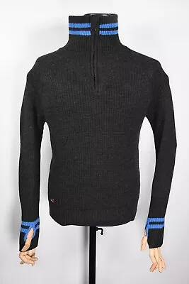 Devold Varde Zip Neck Charcoal Pure Wool Men's Sweater Size M • $89