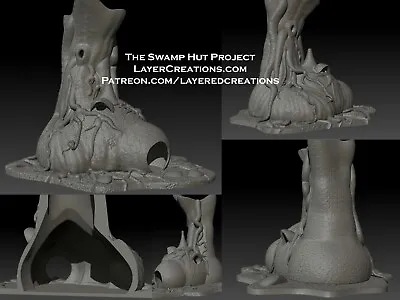 Swamp Hut Yoda For 3.75 In (1:18) Figure Diorama • $124.99