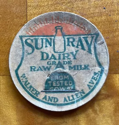 Sun Ray Dairy Los Gatos California Milk Bottle Cap • $9.99