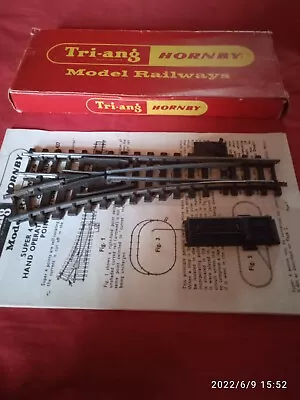 Triang Hornby Super 4 Track Motorised L Or R/h Point.excellent.working Boxed • £17