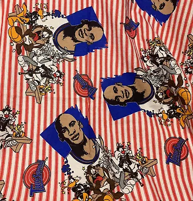 VTG 1996 Looney Tunes SPACE JAM Tune Squad Michael Jordan Flannel 2 1/2 Yards • £9.80