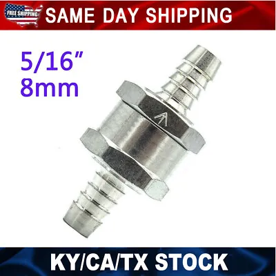 5/16  8mm Non Return One Way Check Valve Fuel Line Oil Petrol Diesel Aluminium • $6.29