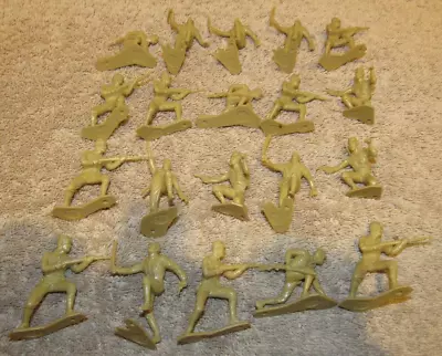 Lot Of 20 Japanese Toy Soldier Figures - Louis Marx & Co. Stamped #2 Vintage • $19.99