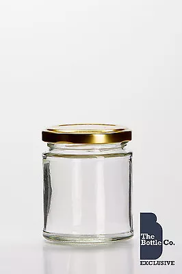 64 X 190ml / Approx 8oz JAM JAR  PICKLE CHUTNEY ROUND C/W CHOICE OF LID COLOUR • £46