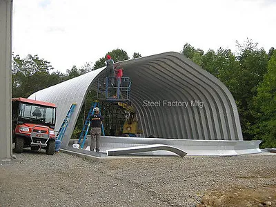 Steel Gambrel Arch 25x32x12 Construction Equipment Storage Building Kit A-Series • $7700