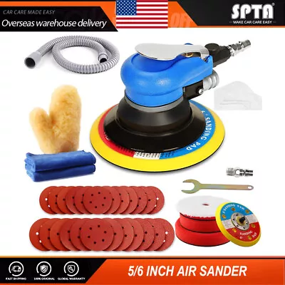 SPTA 5 6 Inch Air Random Orbital Sander Auto Pneumatic Palm Sander Set 10000RPM • $49.99