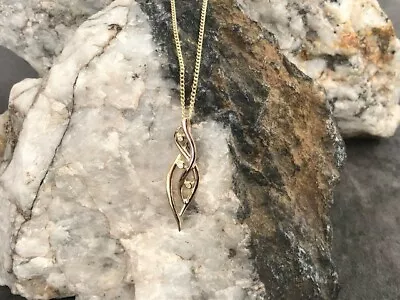 £1000 • Buy Welsh Clogau 18ct Yellow & Rose Gold Swallow Falls Diamond Pendant 22  £570 OFF