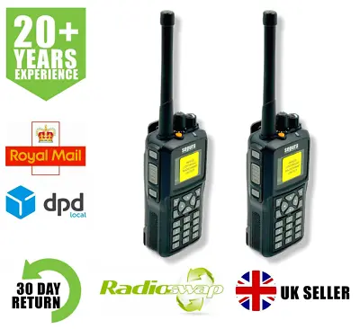 SEPURA SBP8040 UHF 4 WATT DIGITAL RADIOS X2 WITH CHARGER & D-SHAPE EARPIECES • £495