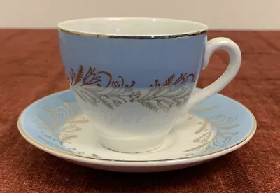 Washington Pottery Blue Riband Duo Cup & Saucer  • £3.50