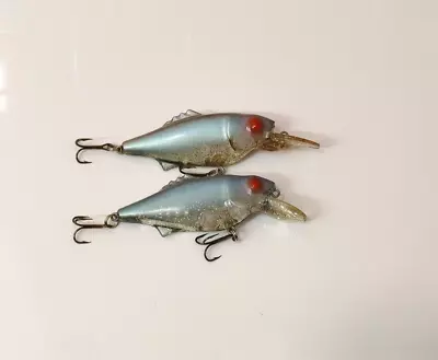 (2) Vintage Tom Mann's Shad Mann 3  Crankbait Fishing Lures Lot Of 2 • $24.99