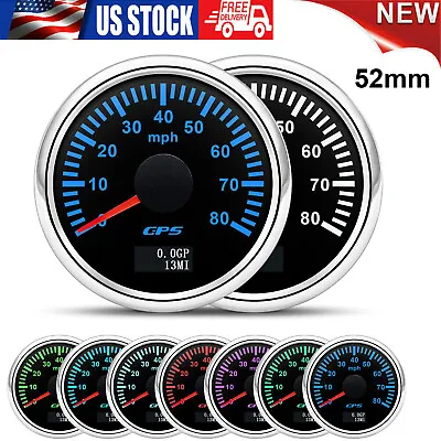 52mm Marine Boat Digital GPS Speedometer Odometer Gauge 0-80MPH For Car Truck US • $50.86
