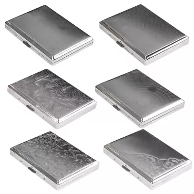 Engraved Metal Cigarette Tobacco Case Container Box Cigars Storage Holder Box • $7.69