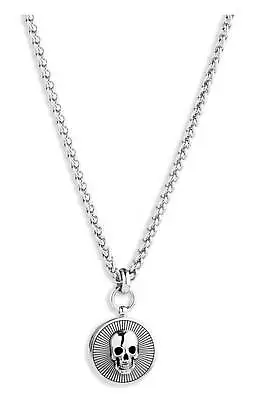 Harley-Davidson Men's 22 In. Circle Skull Pendant Necklace Stainless Steel • $89.95