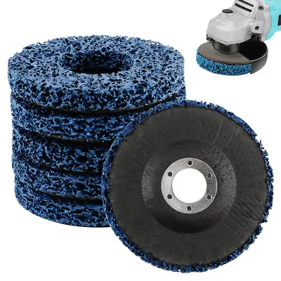 5/10X 115mm 4.5  Poly Strip Wheels Paint Rust Removal Clean Angle Grinder Discs • £12.58