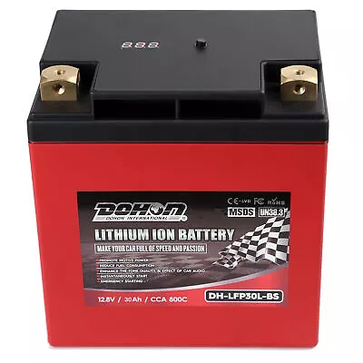 30L-BS 12V 800CCA Motorcycle Lithium Iron Phosphate Battery Replace YTX30L-BS • $230.95