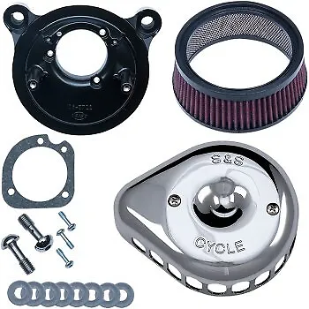 S&S Cycle Chrome Mini Teardrop Stealth Air Cleaner Kit For Harley Twin Cam • $367.95