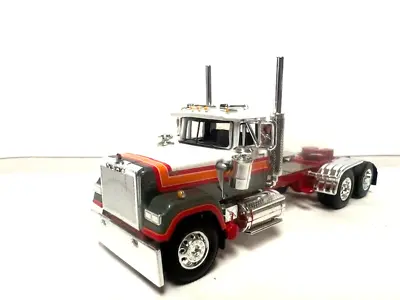 Dcp / First Gear  1/64 Scale  Mack Super Liner Day Cab White Red Gray Orange • $79