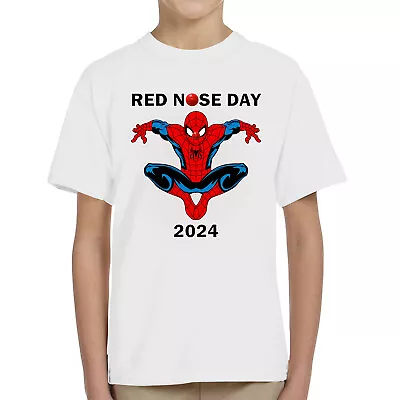 Kids Boys Girls Red Nose Day 2024 T-Shirt Smile Funny School Tee Top RND Charity • £7.99