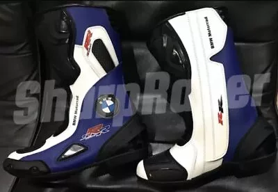 BMW Motorcycle Motorbike Racing Leather Boots Shoes BMW S1000RR Bottes • $119