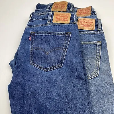 Lot Of 4 Levi's 505 Blue Jeans Men's Size  38x34 • $47.70