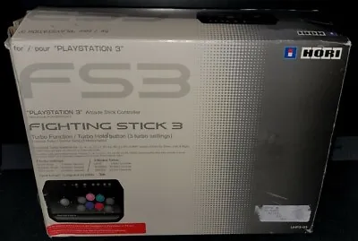 FS3 Fighting Stick For PS3 In Box Playstation 3 Arcade Stick Controller 9.5+/10 • $69.99