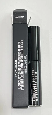 $24.95 • Buy Mac Liquidlast 24 Hour Waterproof Liner - Point Black - .08 Fl Oz / 2.5 Ml NIB