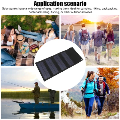 (Black)40W Foldable Solar Panel 4 Fold Portabel Foldable Solar Panel • £17.10