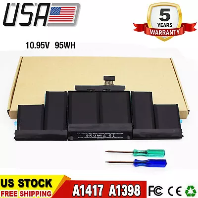 OEM Battery A1417 For Apple Macbook Pro 15  Retina A1398 Mid 2012 Early 2013  • $32.90